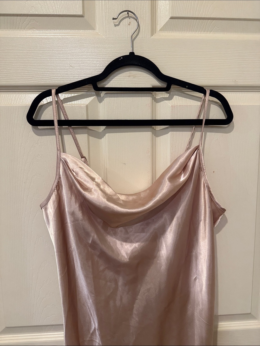 Bebe satin cowl neck maxi dress, XL - Picture 3 of 7